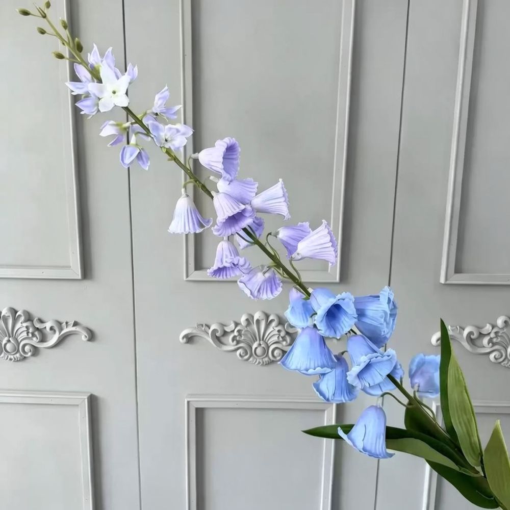 Florist Flower Supply - Niebieska, sztuczna kwiatowa ozdoba z jedwabiu,