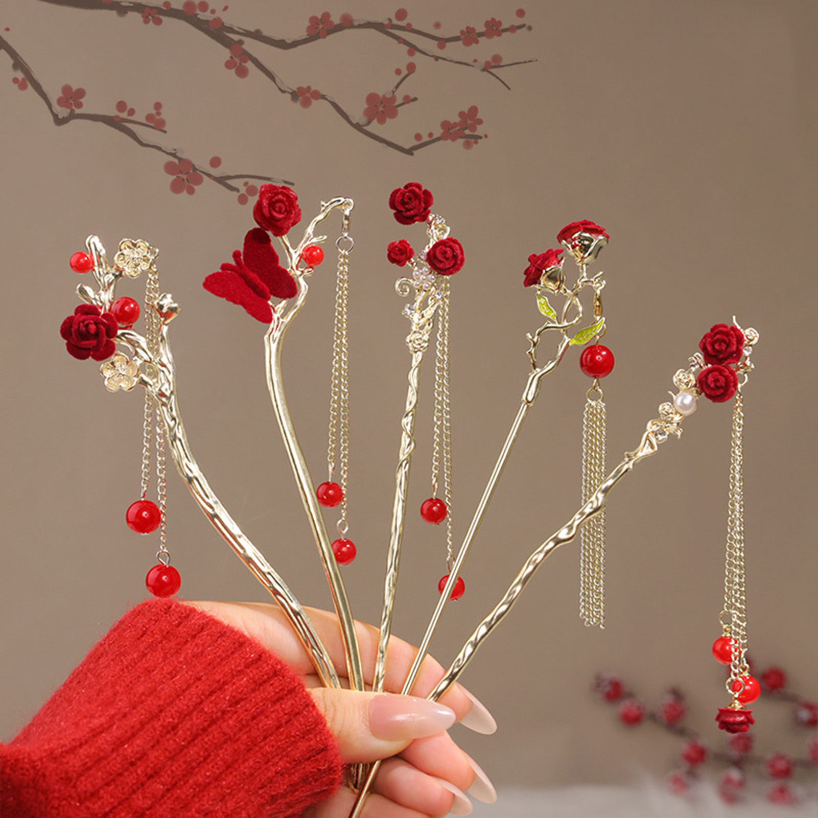 Chiński styl róża kwiat spinka – Supply Florist recenzja i cena